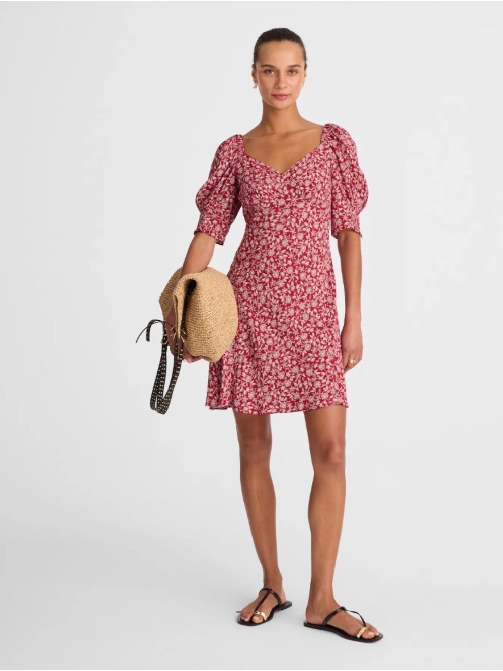 Madewell Puff Sleeve Mini Dress